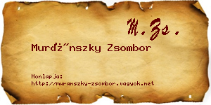 Muránszky Zsombor névjegykártya