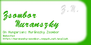 zsombor muranszky business card